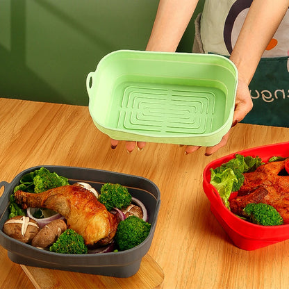 CrispyMate Foldable Air Fryer Silicone Pot