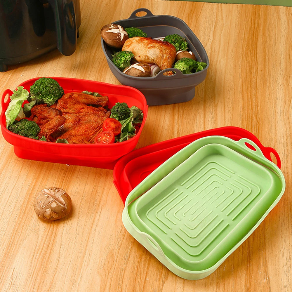 CrispyMate Foldable Air Fryer Silicone Pot