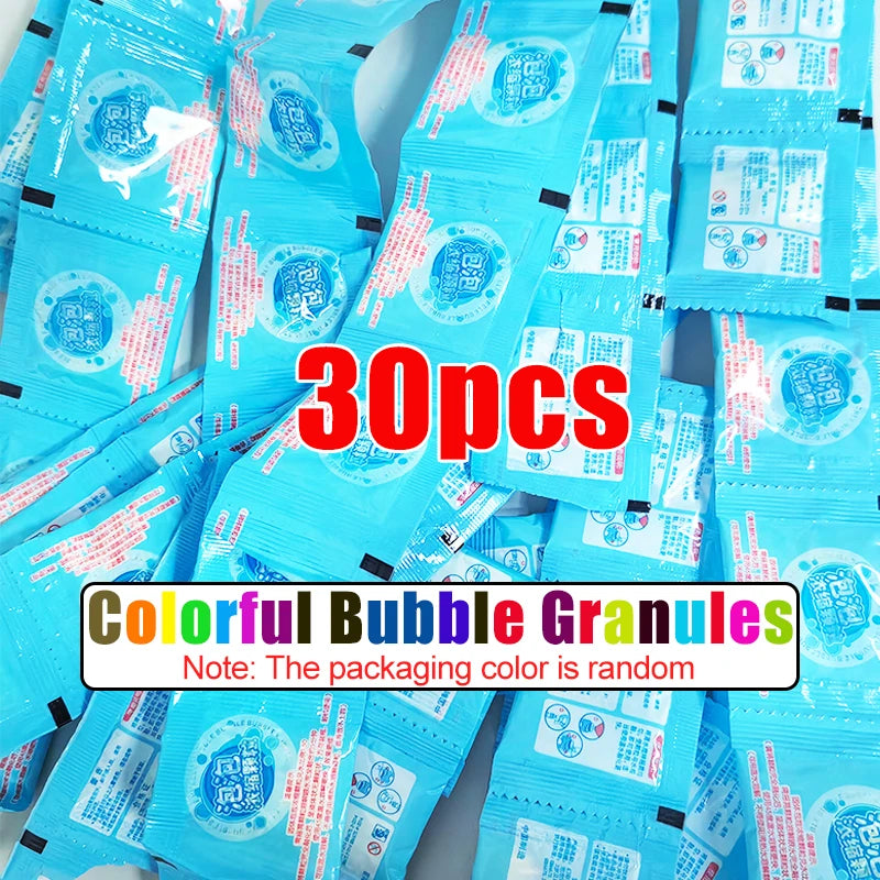 10-30pcs Bubble Machine Supplement Liquid Colorful Bubble Concentrated Granules 10pcs ≈ 1000ml Bubble Gun Supplement Granules