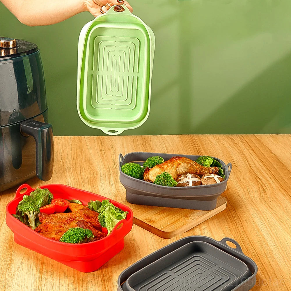 CrispyMate Foldable Air Fryer Silicone Pot