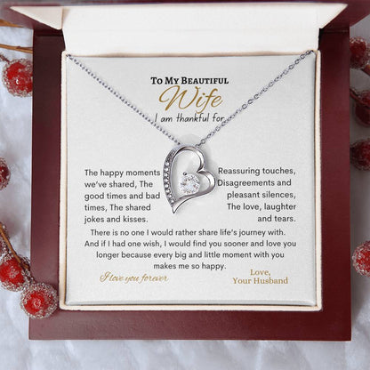 To My Beautiful Wife Forever Love Necklace