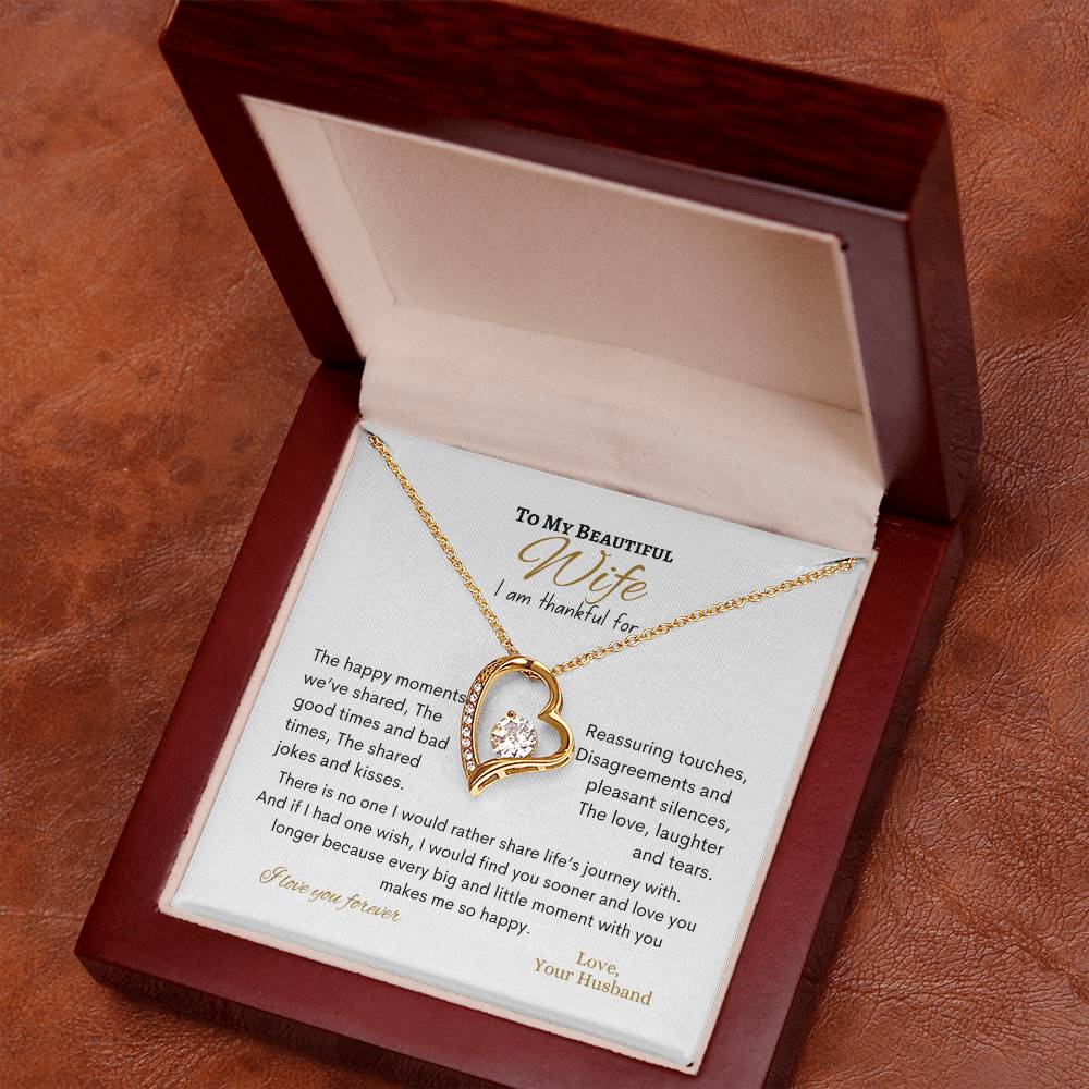 To My Beautiful Wife Forever Love Necklace