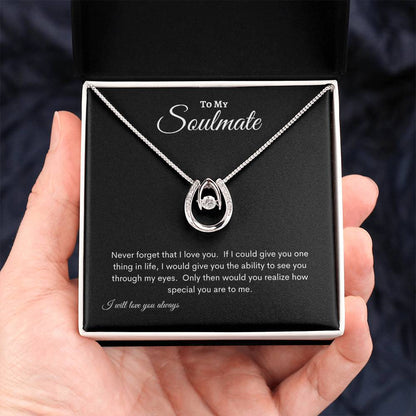 To My Soulmate Lucky In Love Necklace