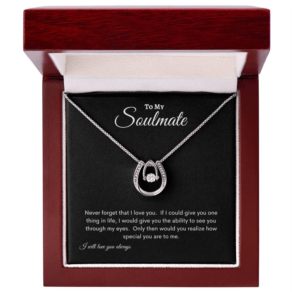 To My Soulmate Lucky In Love Necklace