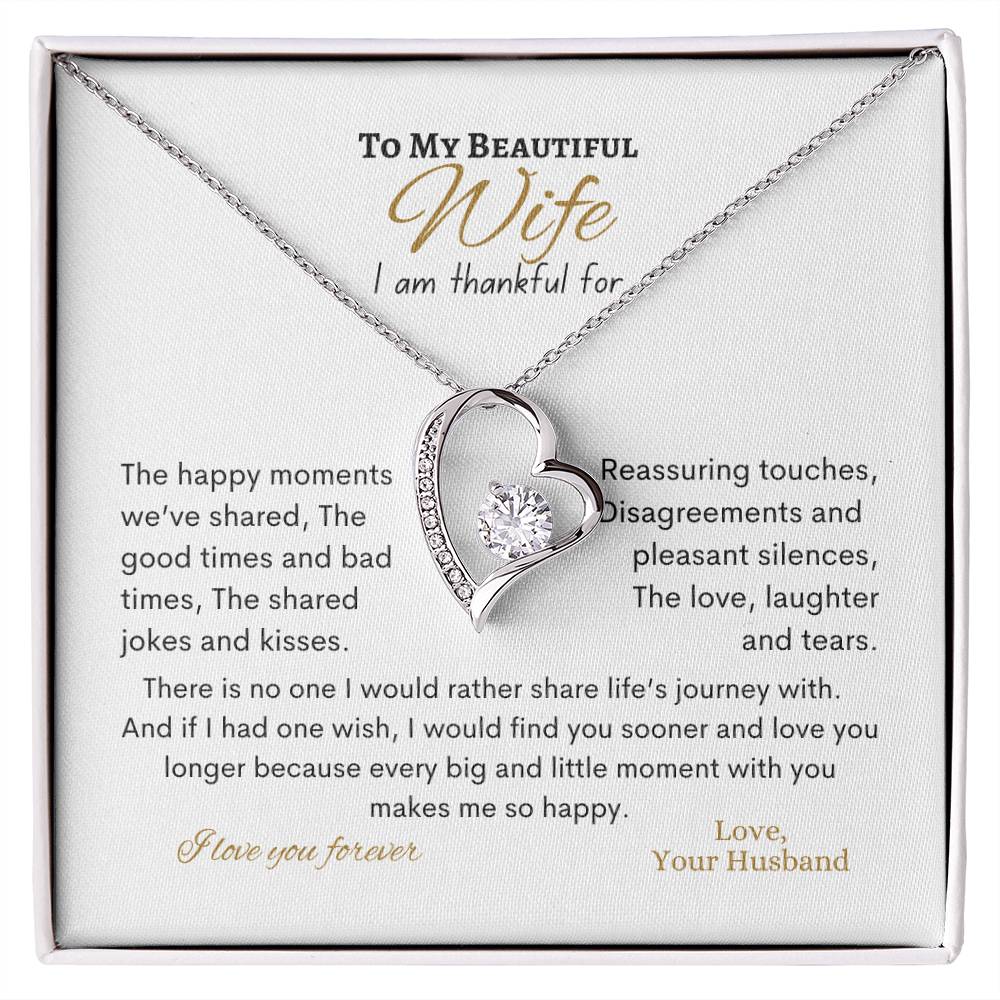 To My Beautiful Wife Forever Love Necklace