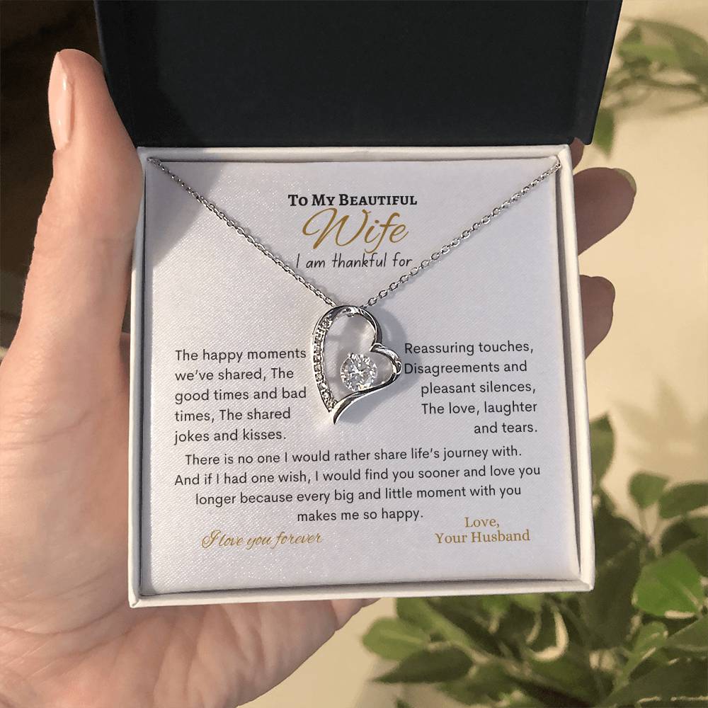 To My Beautiful Wife Forever Love Necklace