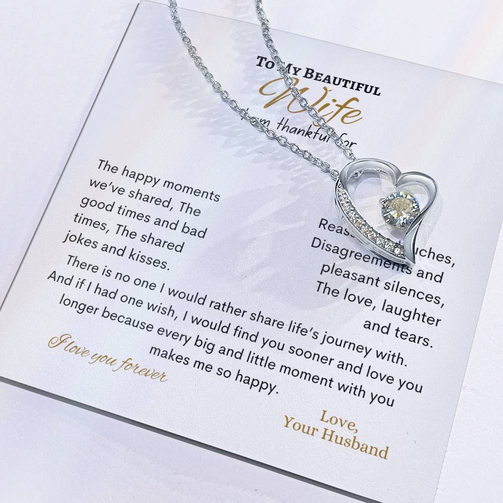 To My Beautiful Wife Forever Love Necklace