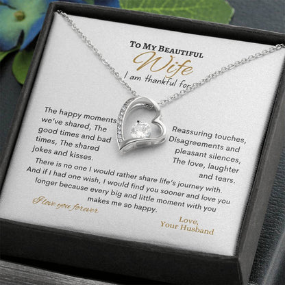 To My Beautiful Wife Forever Love Necklace