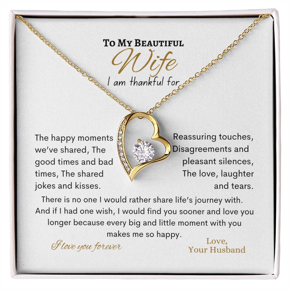 To My Beautiful Wife Forever Love Necklace