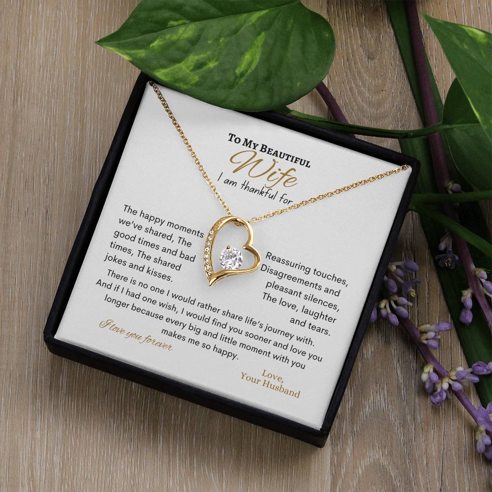 To My Beautiful Wife Forever Love Necklace