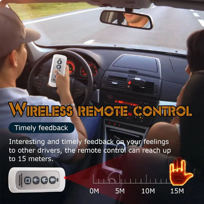 GestureGlow Tri-Light: Remote-Activated Vehicle Gesture Lights