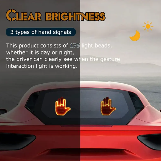 GestureGlow Tri-Light: Remote-Activated Vehicle Gesture Lights