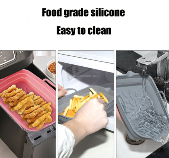 CrispyMate Foldable Air Fryer Silicone Pot