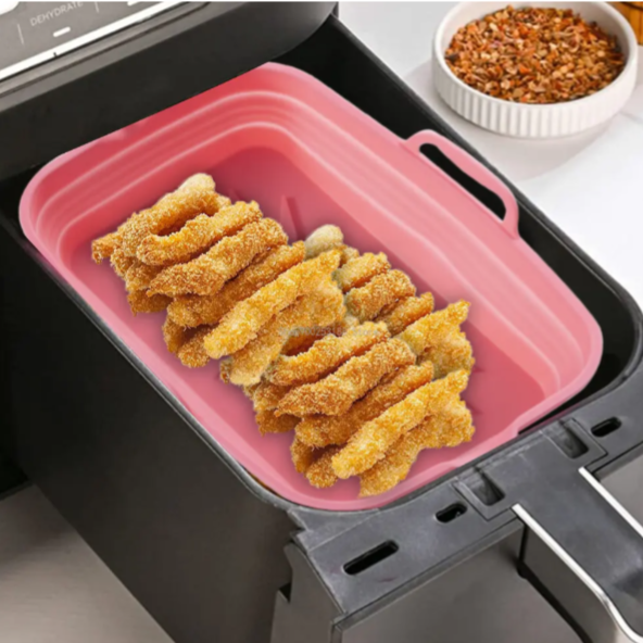 CrispyMate Foldable Air Fryer Silicone Pot