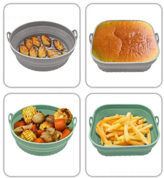 CrispyMate Foldable Air Fryer Silicone Pot