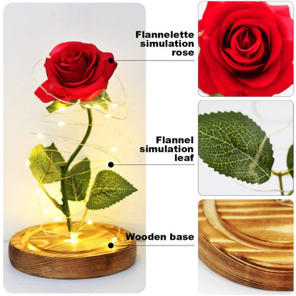 Eternal Love Rose Luminaire